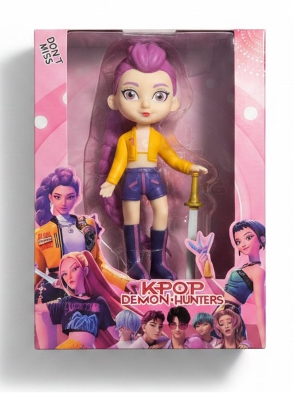 New KPop Demon Hunters Huntrix Rumi Large 7" Anime Figures Doll Cosplay Gift